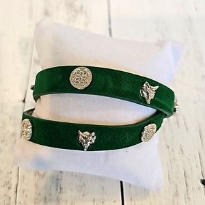 Rustic Cuff Wrap Fox Bracelet..